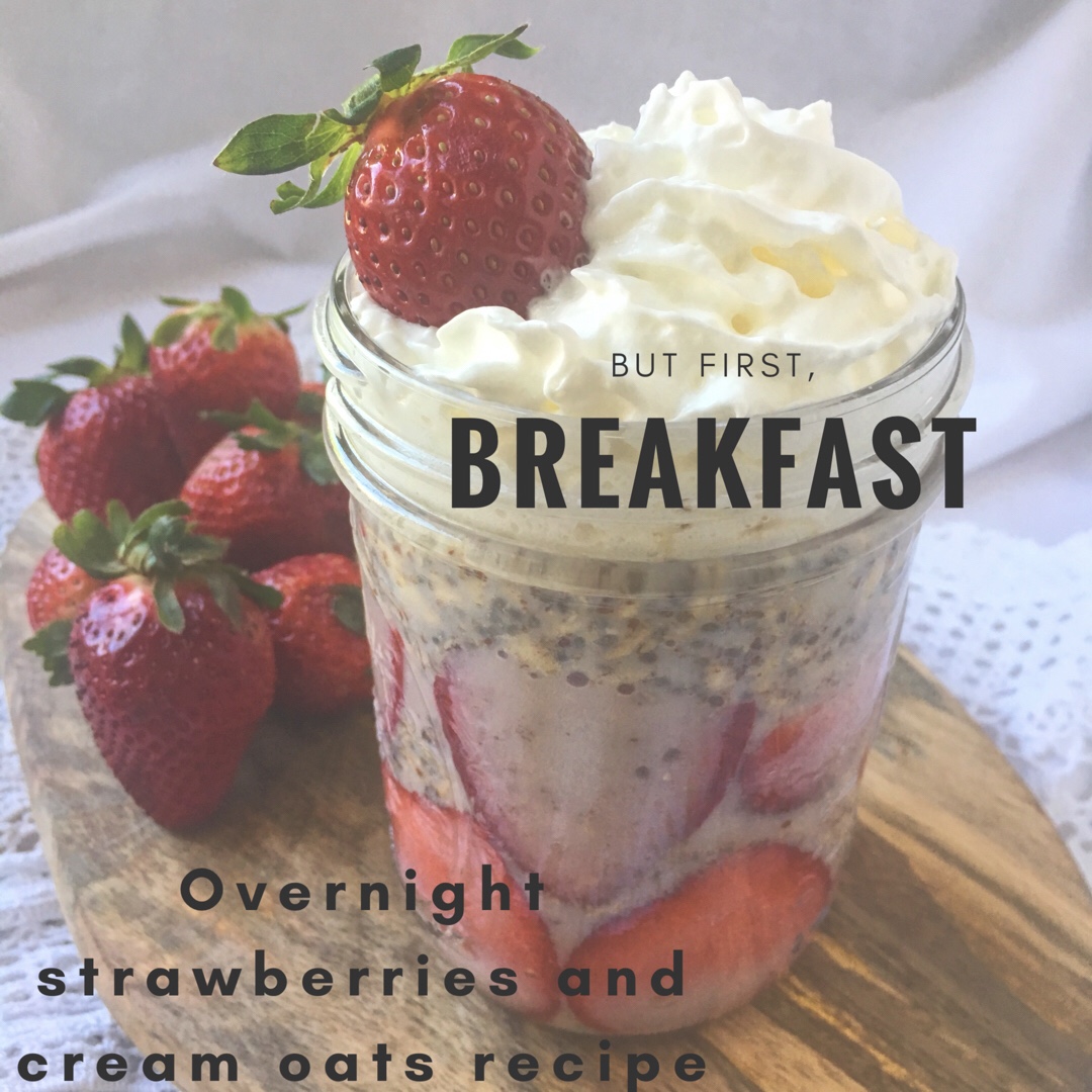 Overnight strawberry and cream oats recipe