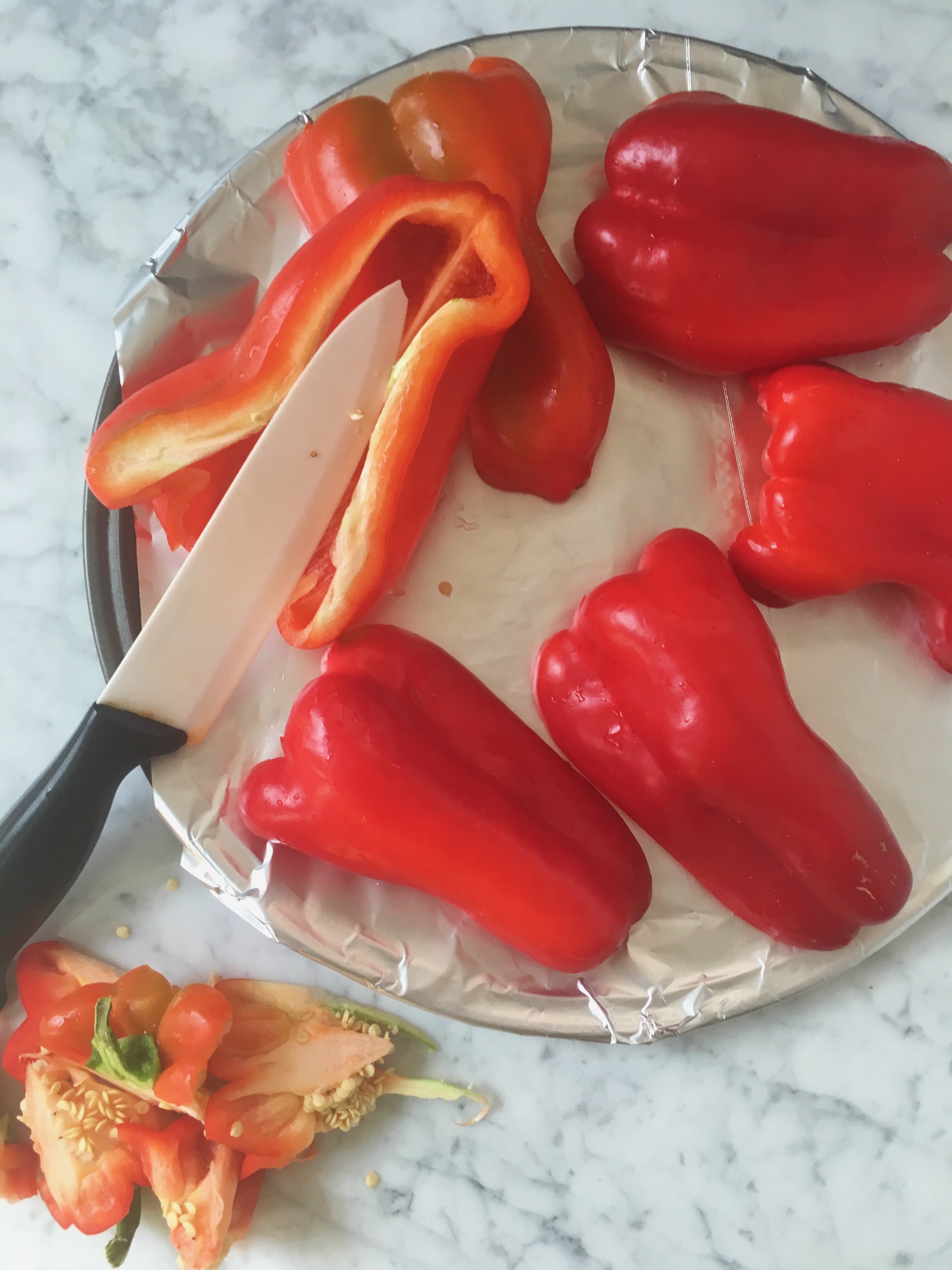 Red bell pepper cleaning process