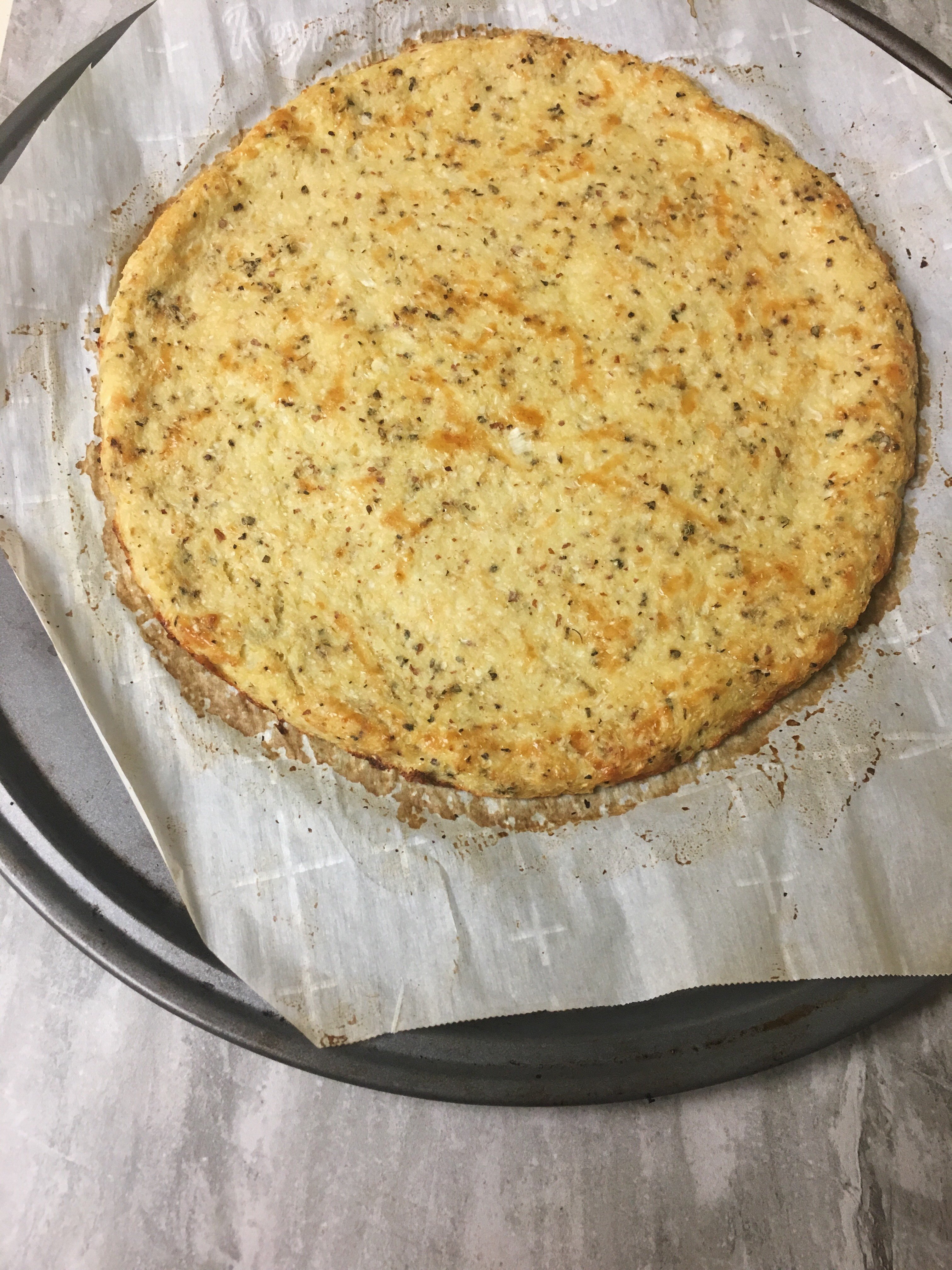 baked no carb healthy cauliflower crust