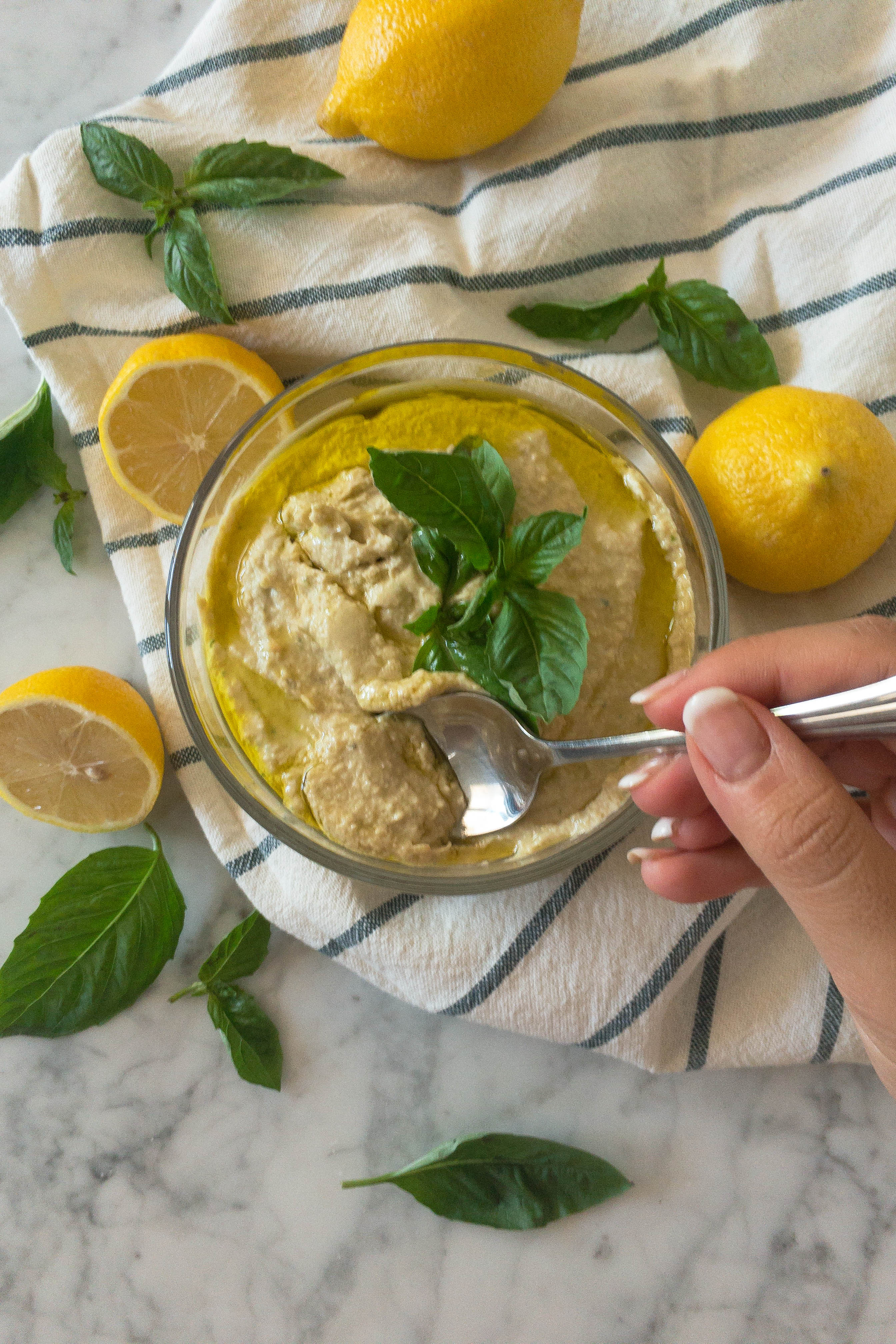 easy fast and convenient summer basil hummus recipe