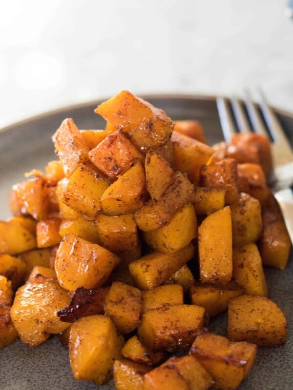 honey roasted butternut squash for two