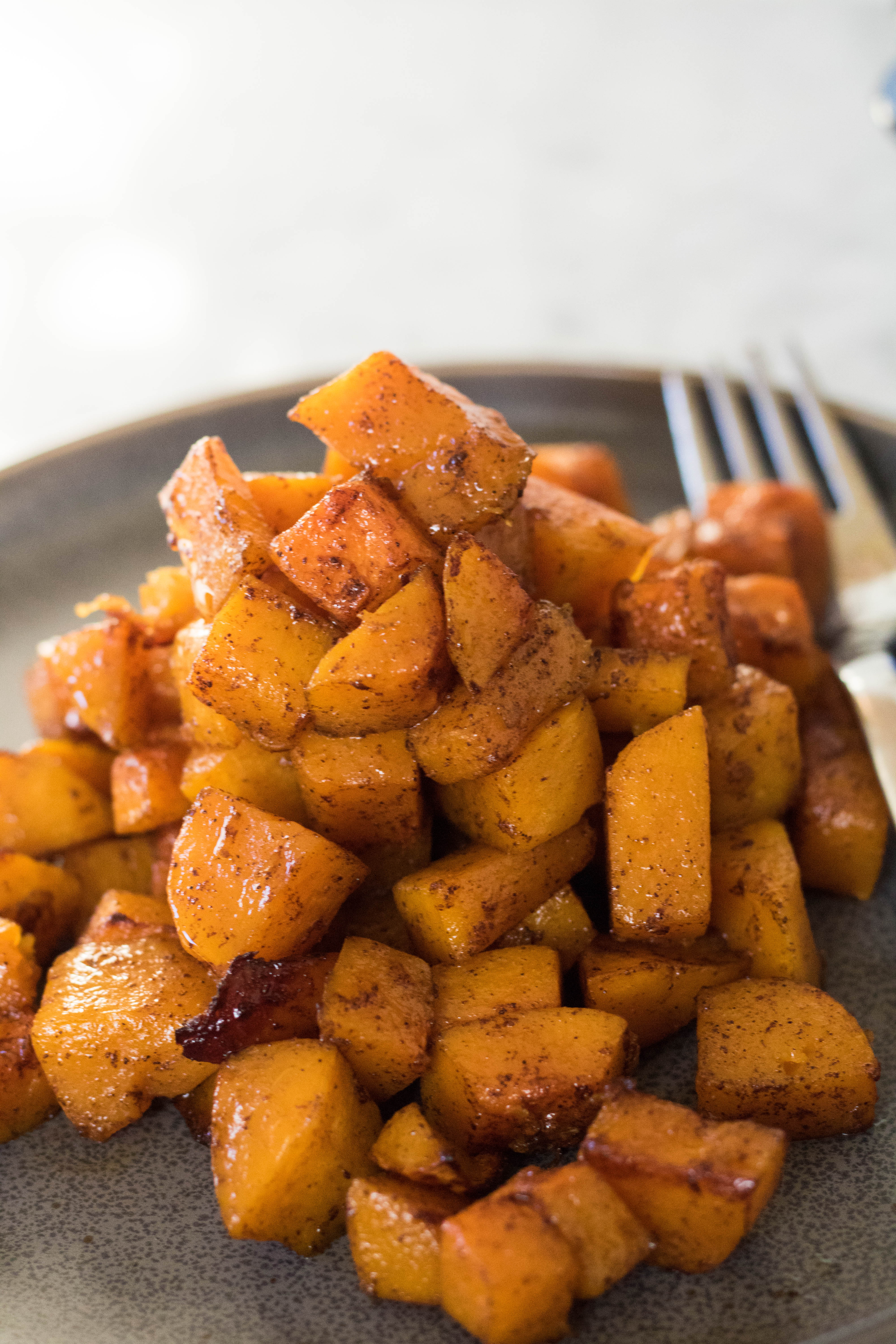 honey roasted butternut squash for two