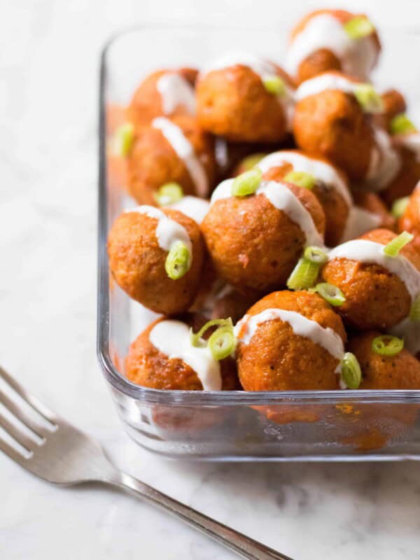 Delicious buffalo chicken meatballls