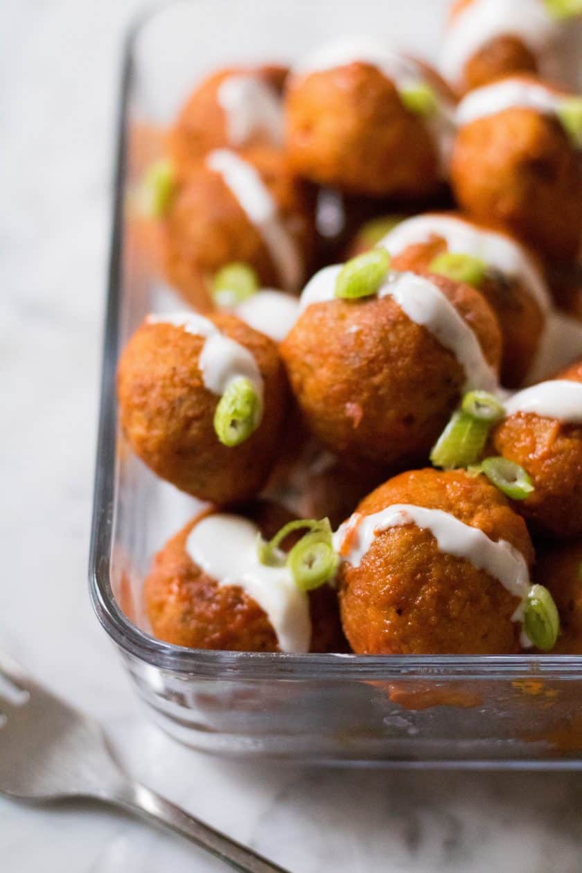 Healthy Baked Buffalo Chicken Meatballs Lifestyle of a Foodie