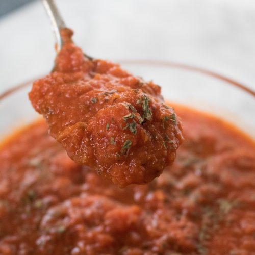 Easiest most delicious marinara sauce with a secret ingredient!