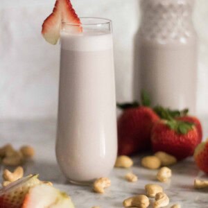 Kid friendly strawberry nut milk
