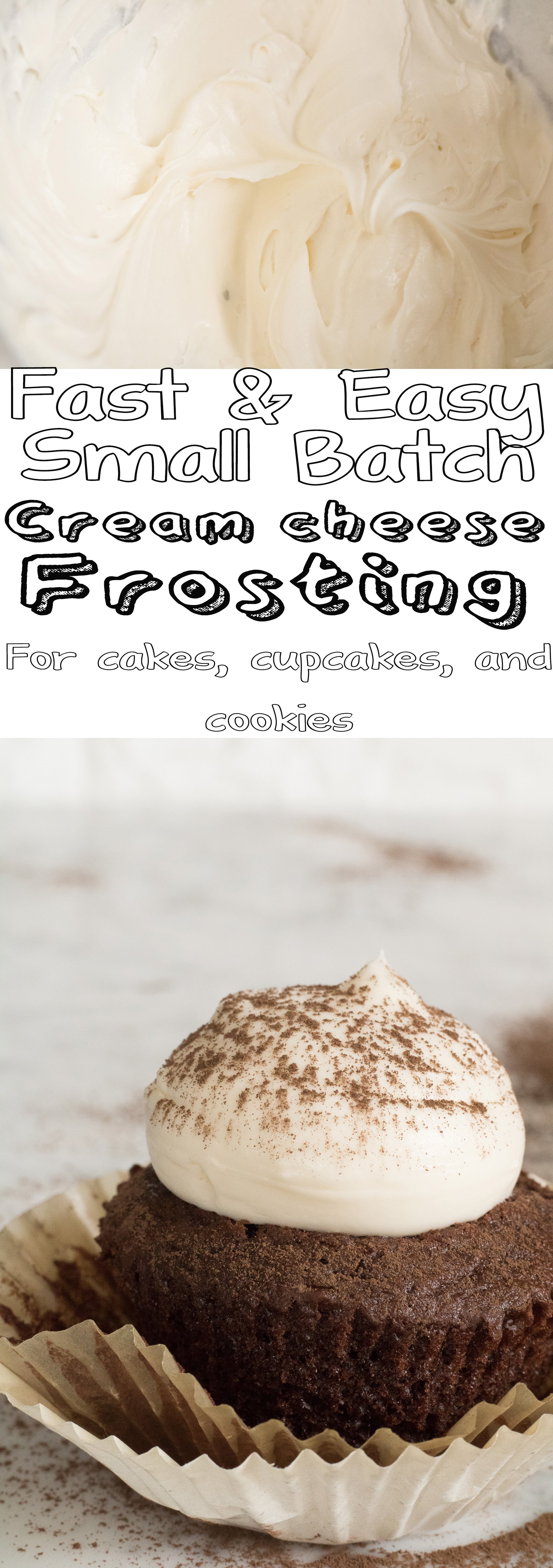 Fast and easy small batch cream cheese frosting photo for pinterest