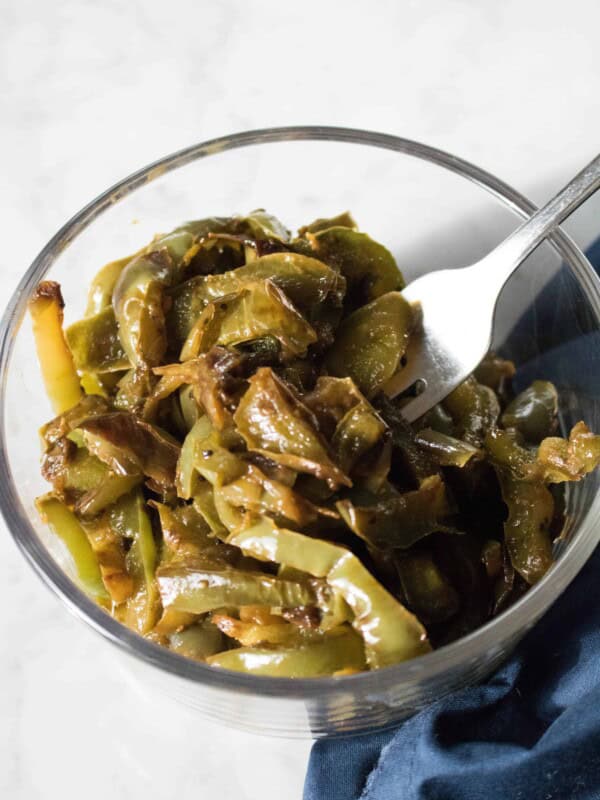 Caramelized bell peppers