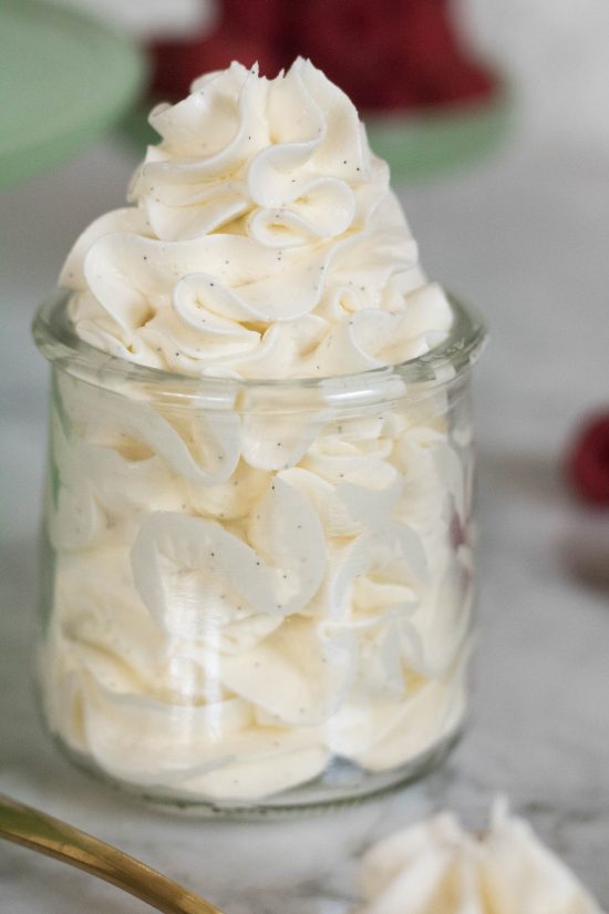 Vanilla Bean Italian Meringue Buttercream Lifestyle of a Foodie