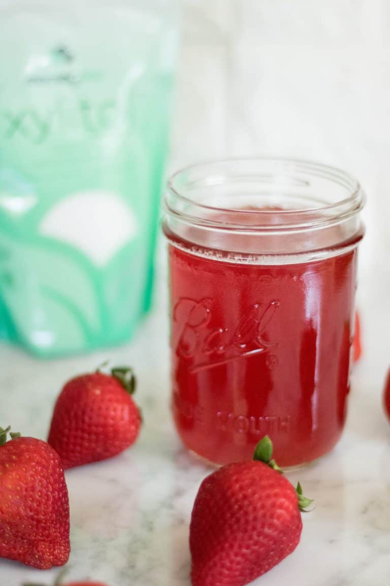 3Ingredient Low Carb Strawberry Xylitol Simple Syrup Lifestyle of a