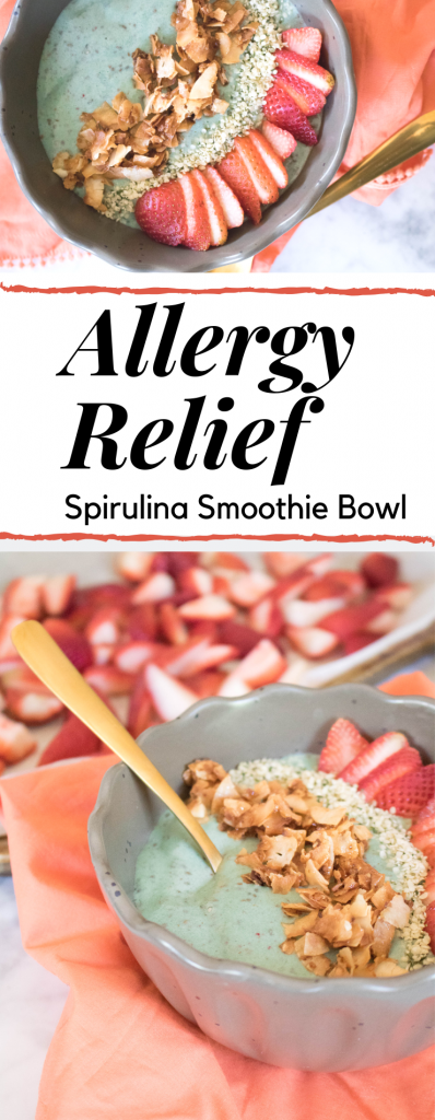 spirulina smothie bowl for allergy relief
