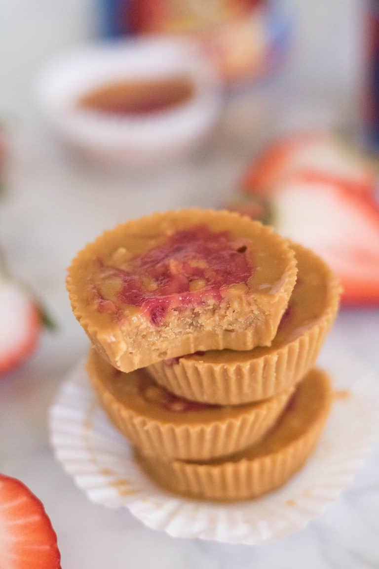 Healthier Peanut Butter and Jelly Swirl cups Lifestyle of a Foodie