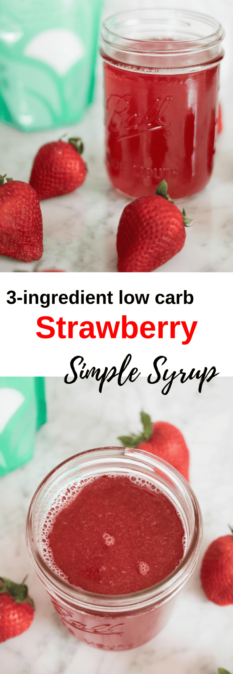 3Ingredient Low Carb Strawberry Xylitol Simple Syrup Lifestyle of a