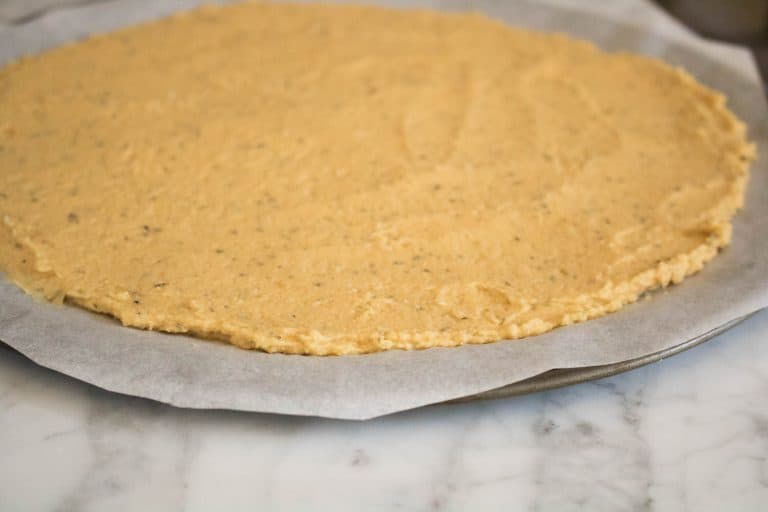Easy Glutenfree Chickpea Pizza Crust Lifestyle of a Foodie