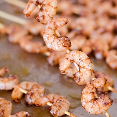 The best healthy baked cinnamon shrimp skewers