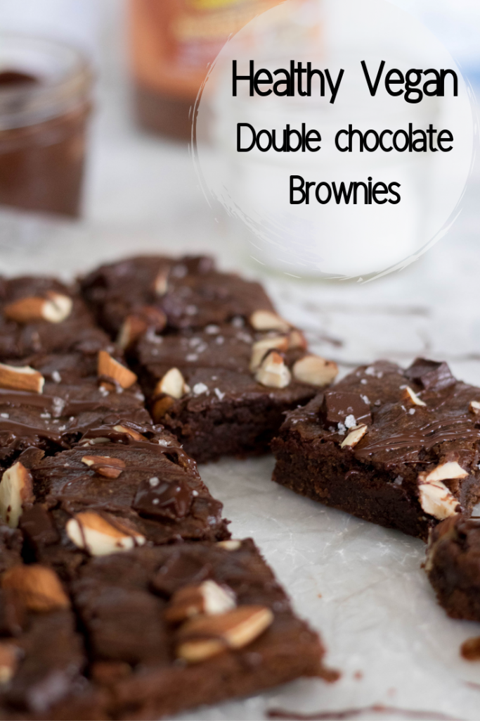 Healthy vegan double chocolate brownies Pinterest