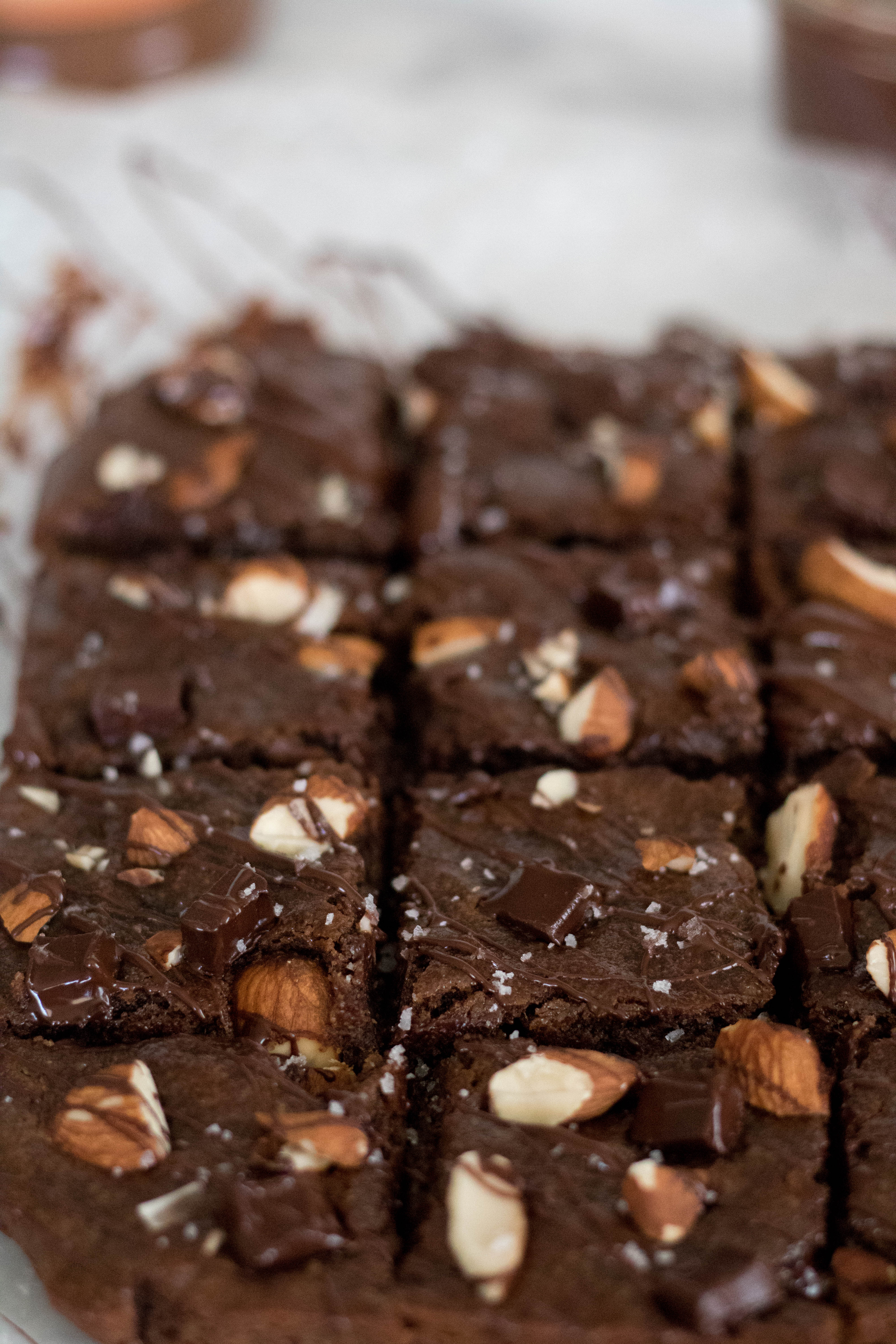Healthy Vegan double chocolate brownies for stress baking