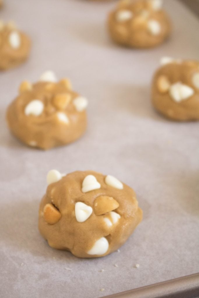 No chill brown butter white chocolate macadamia nut cookies