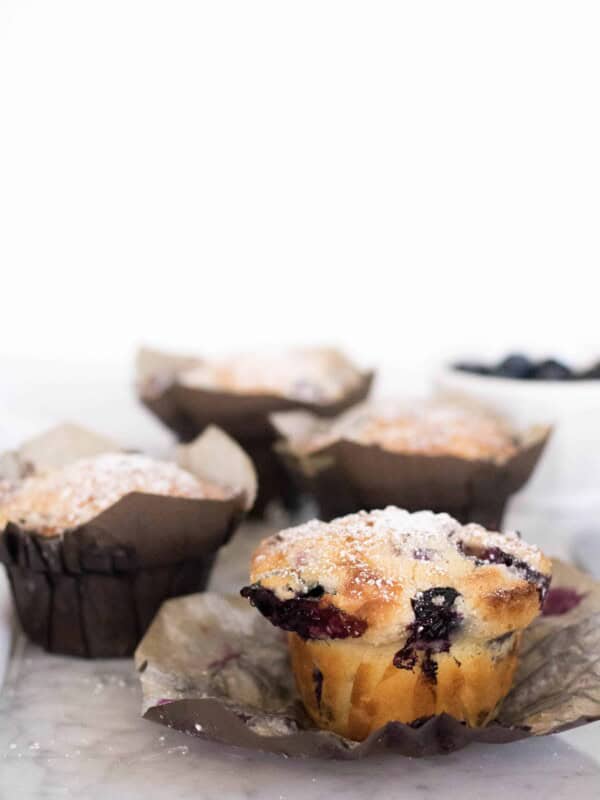 Bakery Style Blueberry Muffins
