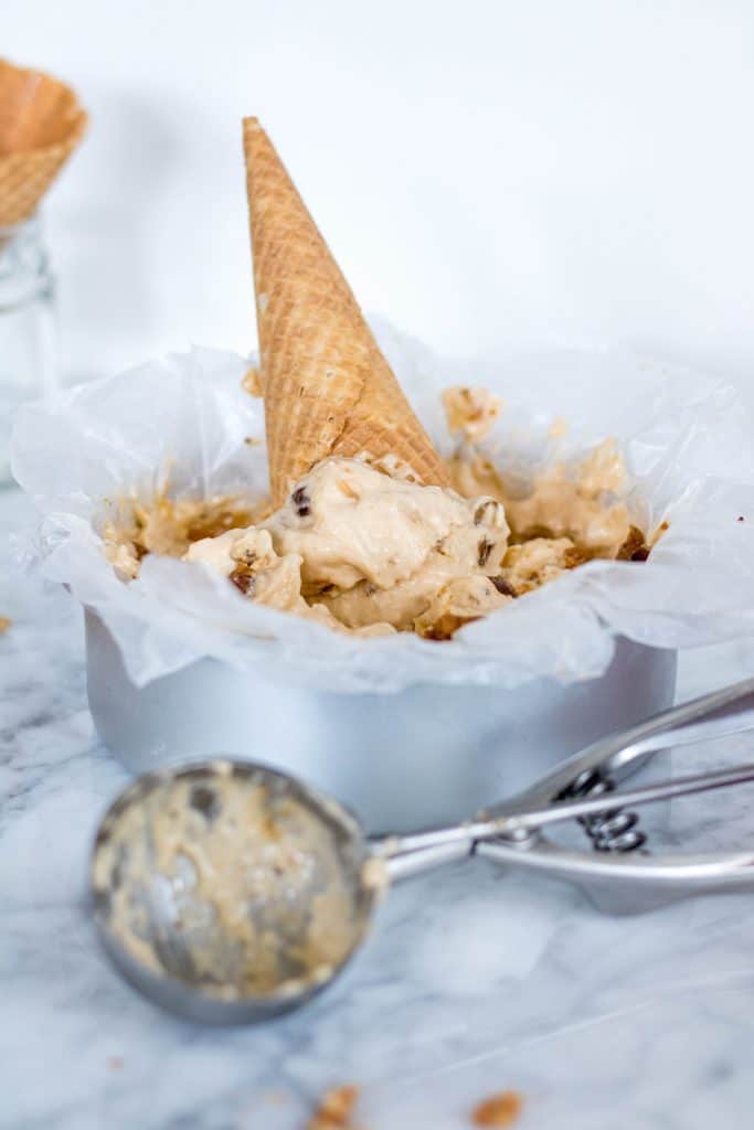 Vegan Biscoff and Date Plantain Ice Cream