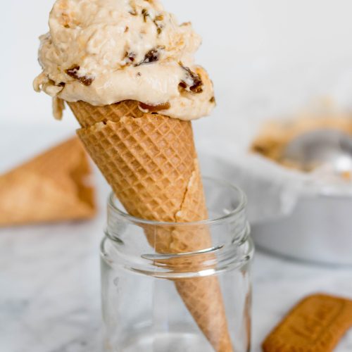 Vegan Biscoff and Date Plantain Ice Cream