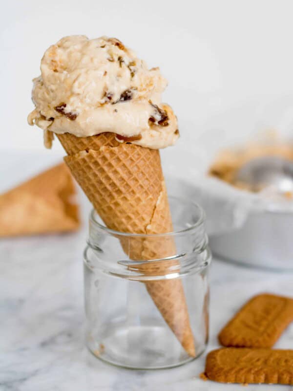 Vegan Biscoff and Date Plantain Ice Cream