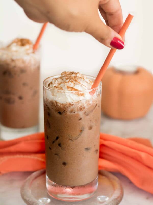 Iced Pumpkin Spice hot chocolate