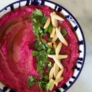 Fresh beetroot hummus