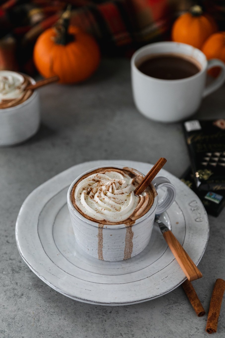 Spices in my DNA boozed pumpkin hot chocolate for the 24 days of pumpkin recipes collection