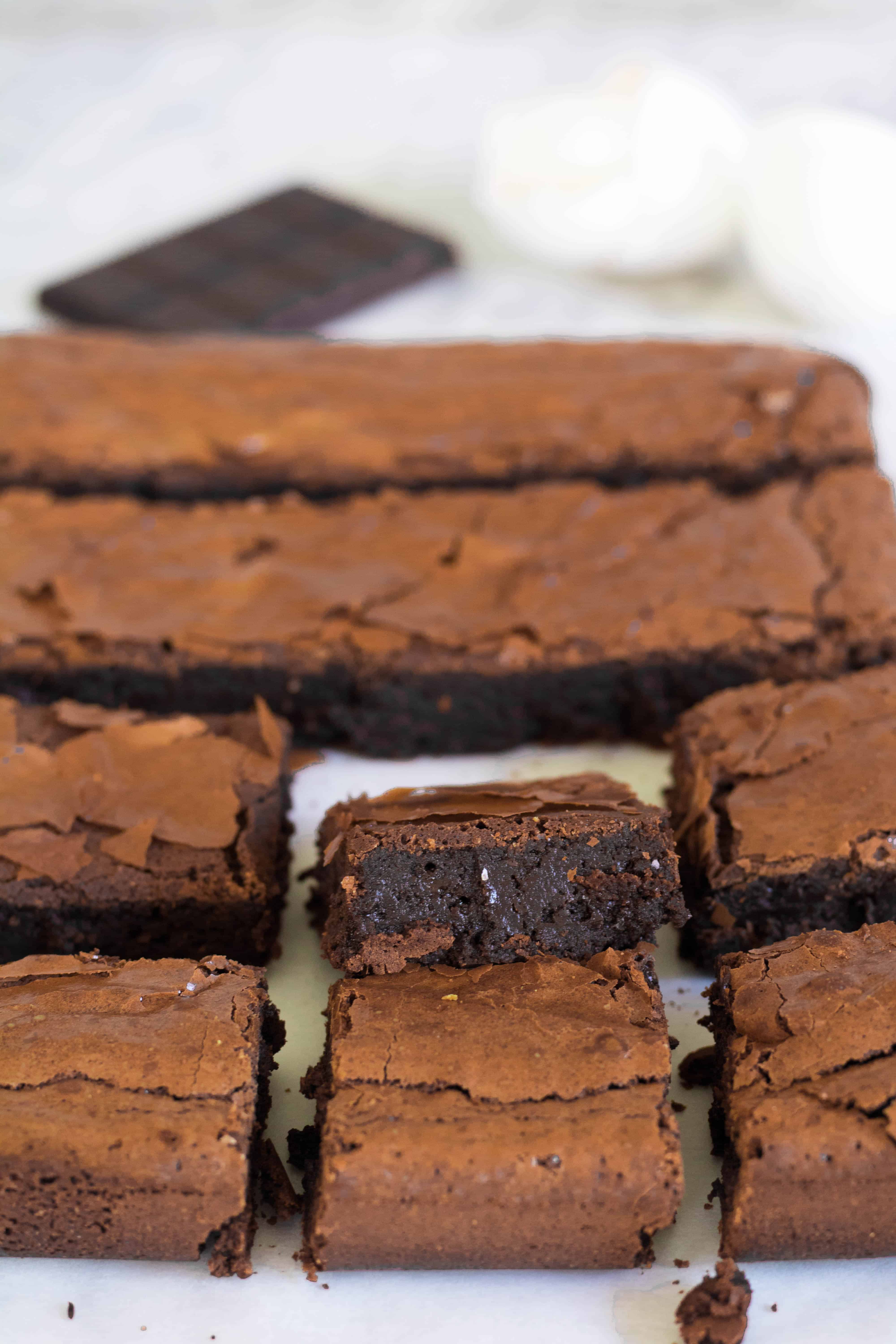 Rich brownies with a dense center