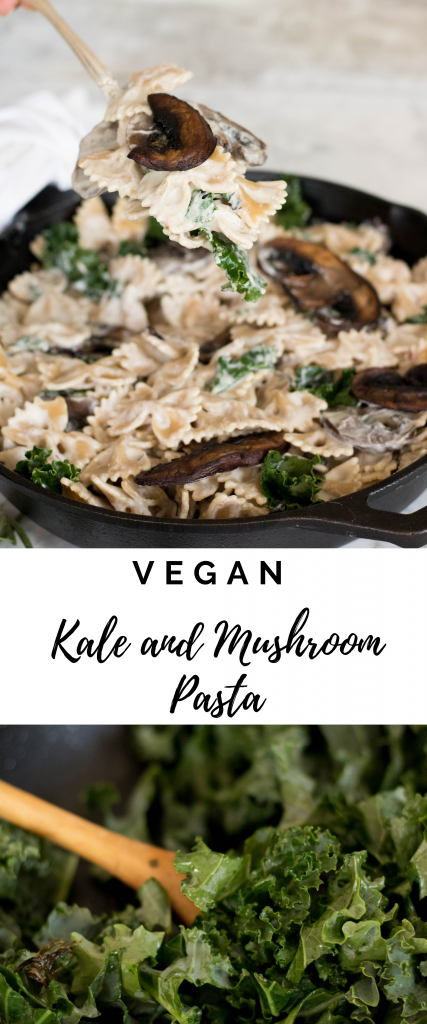 Vegan creamy mushroom pasta