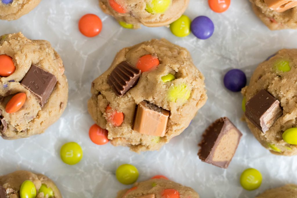 KitKat Reese's M&m's cookies before baking