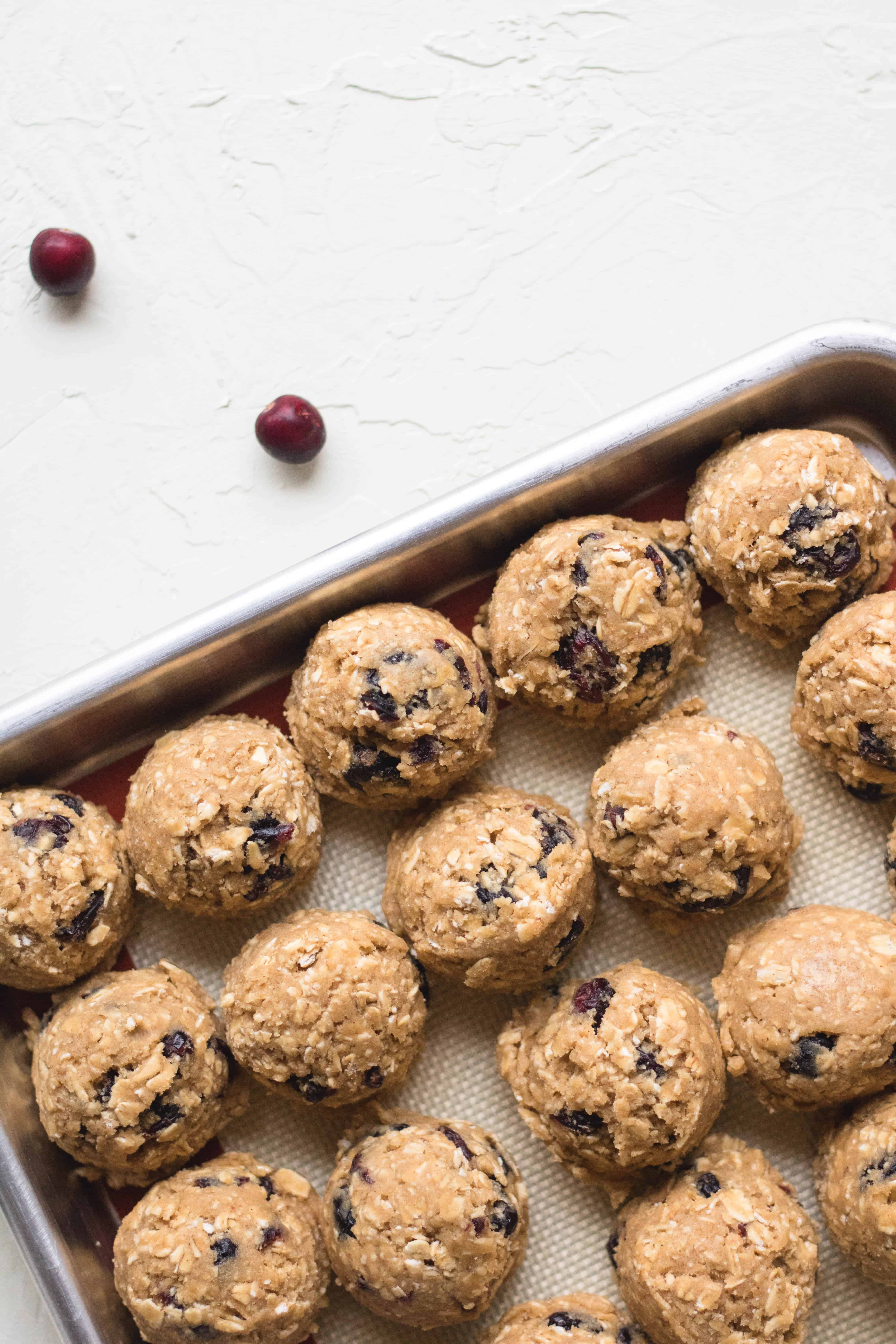 Raw holiday cookie dough