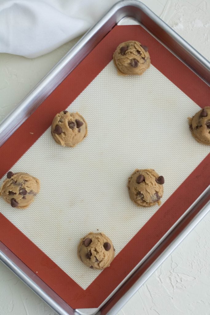 cookie dough before going into the oven
