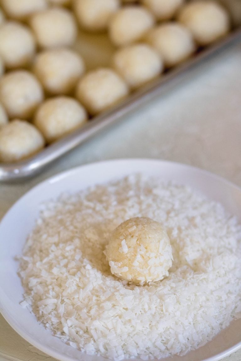 2-Ingredient No bake Coconut Balls - Lifestyle of a Foodie