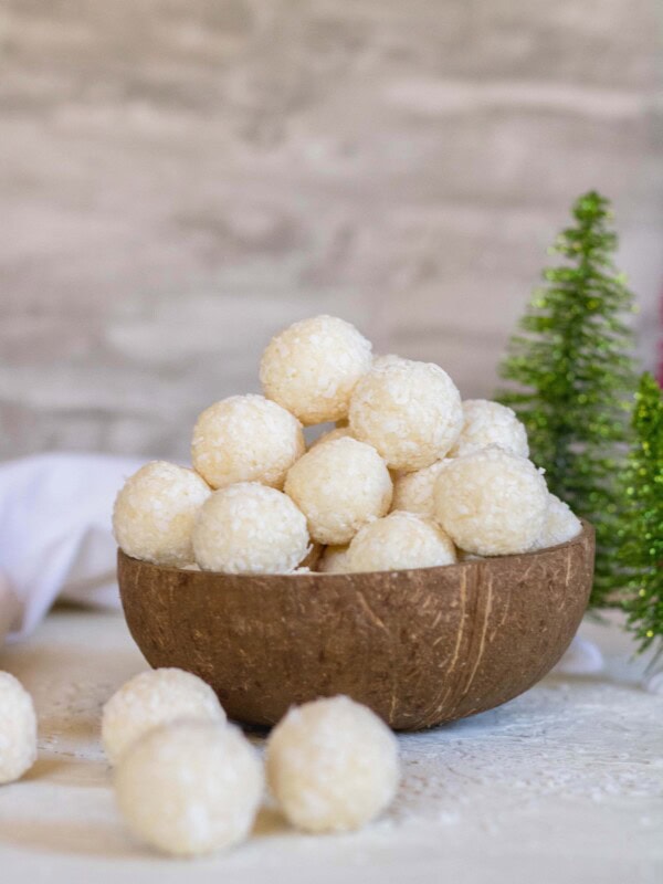 Easy 2 ingredient no bake coconut balls
