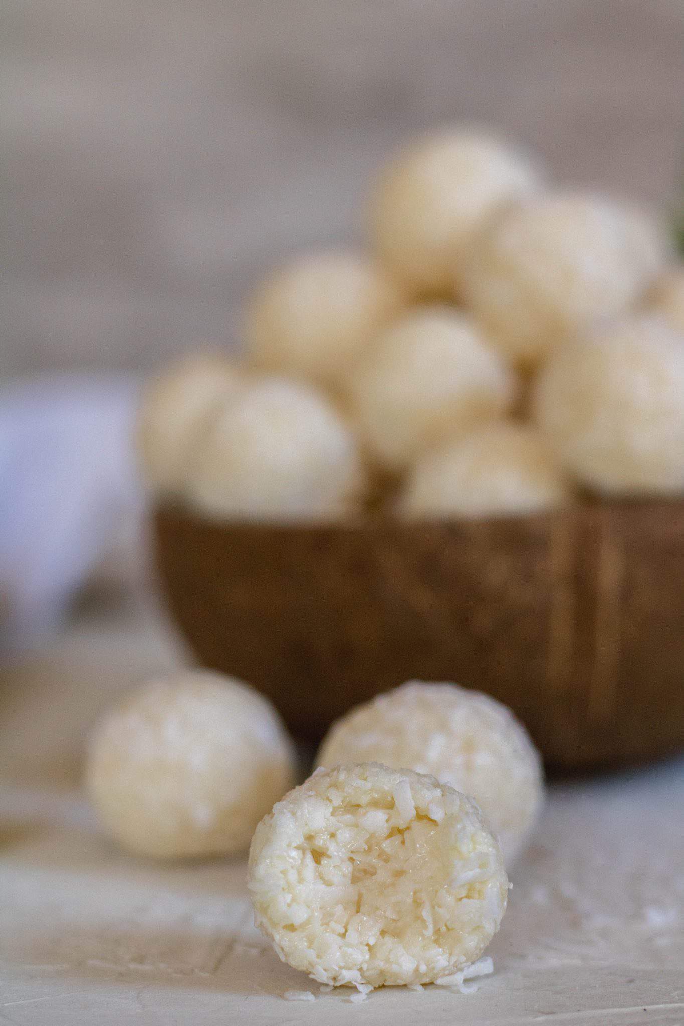 2-Ingredient No bake Coconut Balls - Lifestyle of a Foodie