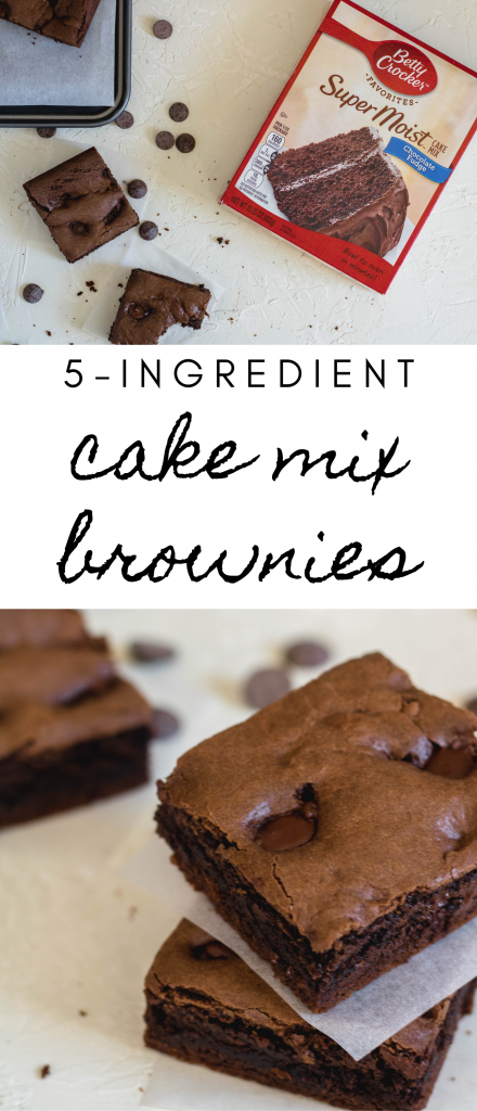 Chocolate fudge brownies with chocolate cake mix