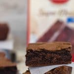 These brownies are made with cake mix and are here to stay!