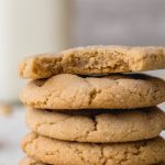 Small batch peanut butter cookies stack