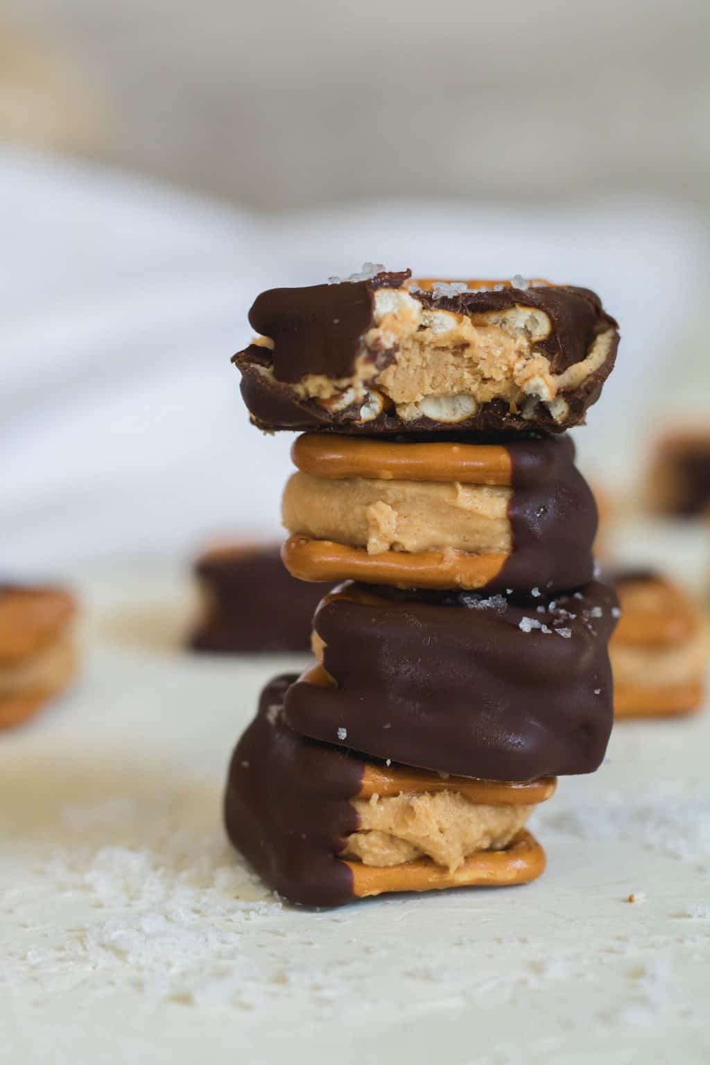 Peanut Butter Buckeye Pretzel Bites - Lifestyle of a Foodie