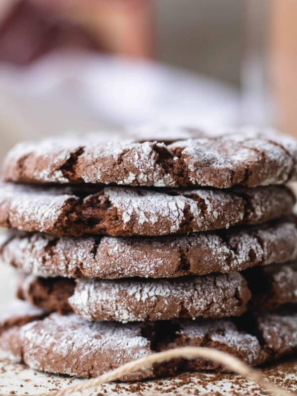 Chocolate cake mix crinkle cookies to deal with stress