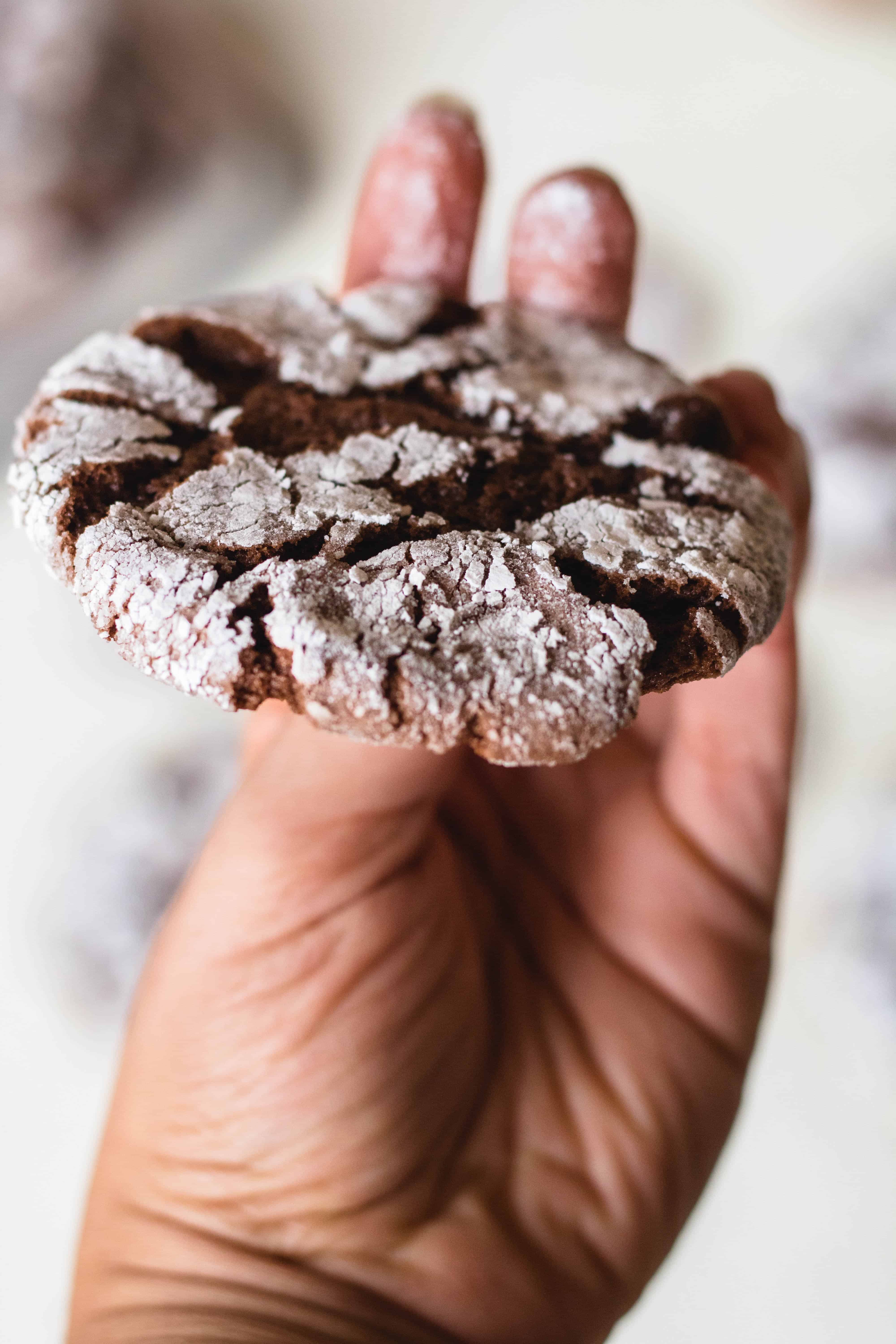 Cake Mix Chocolate crinkle cookies