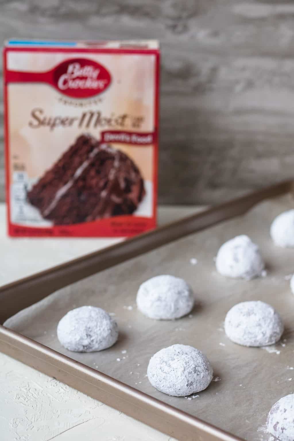 Fudgy Chocolate Cake Mix crinkle cookies Lifestyle of a Foodie