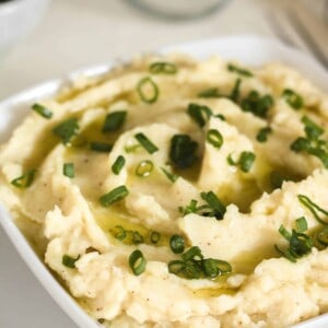 Brown butter garlic mashed white yams