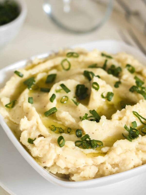 Brown butter garlic mashed white yams