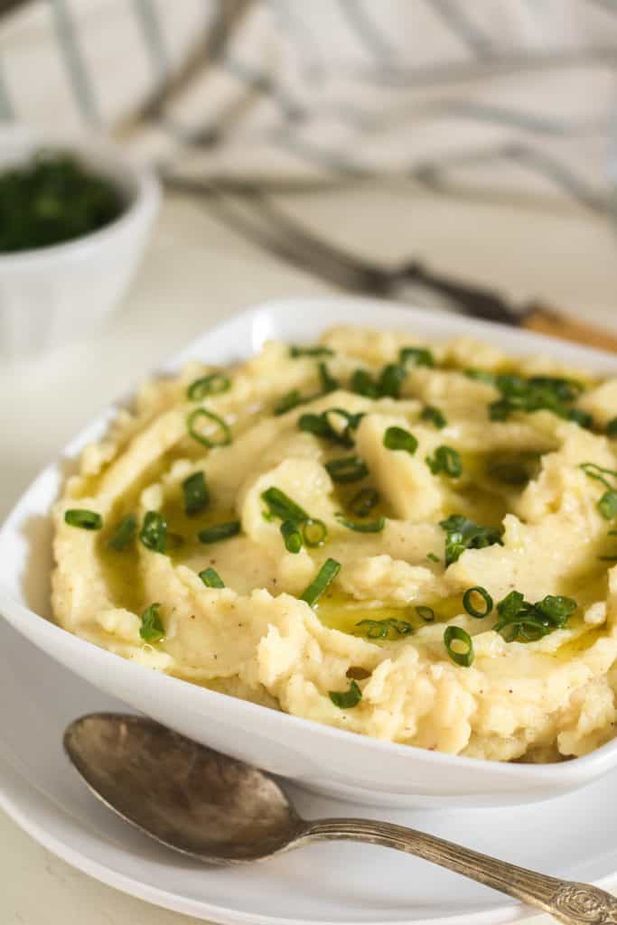 Brown butter garlic savory sweet potato mash