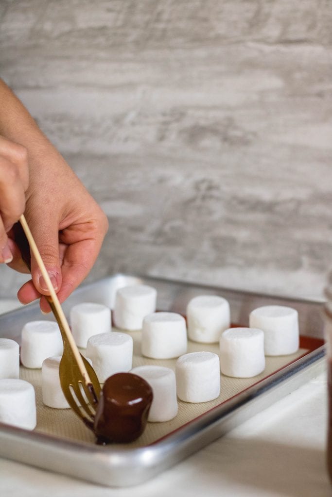 Chocolate dipped mallows