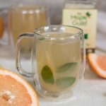 Enjoy detox mint grapefruit tea