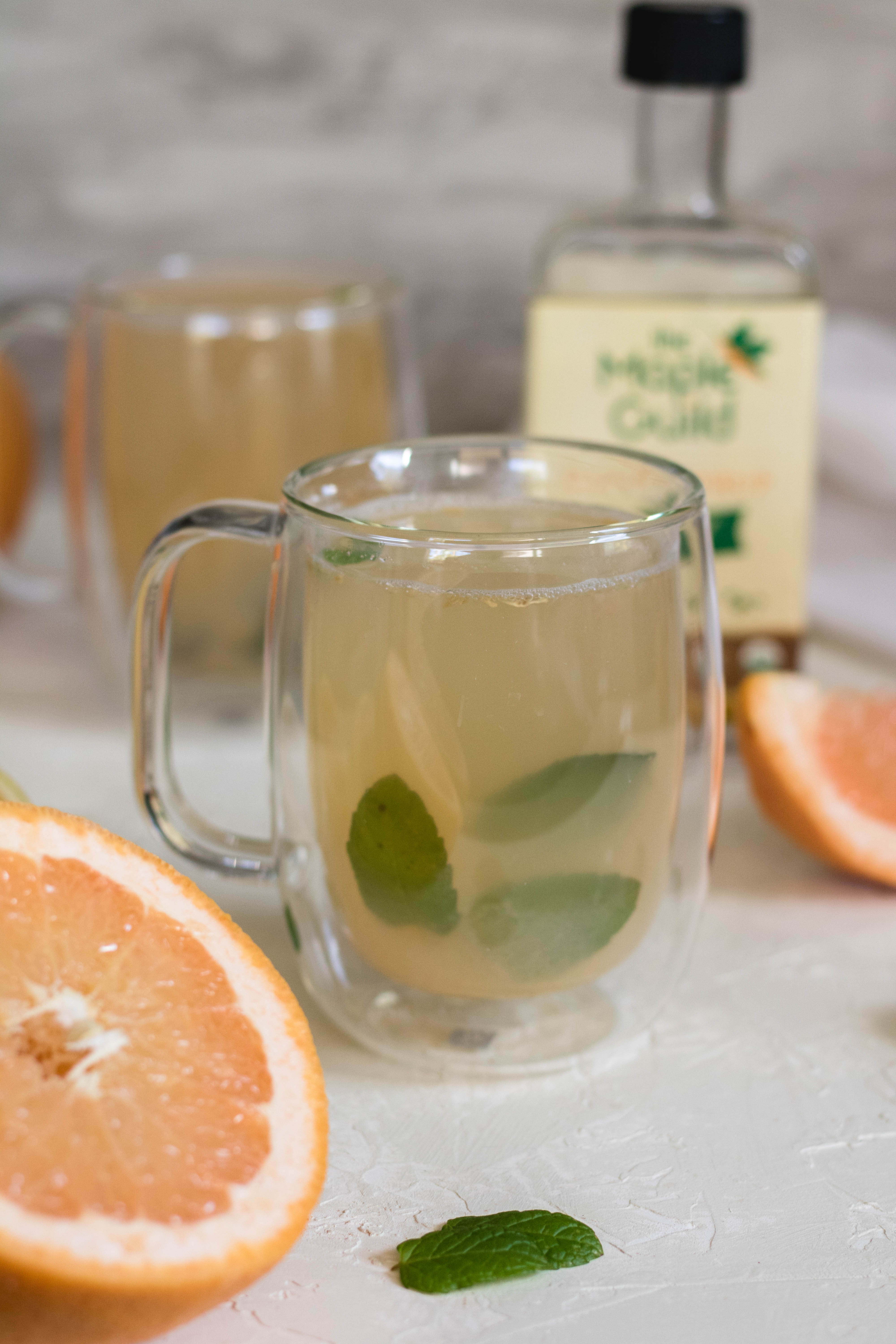 Enjoy detox mint grapefruit tea 